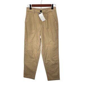 Mango Cargo Pants Women’s‎ Size 2 Beige Straight Leg Regular Waist Utility NWT
